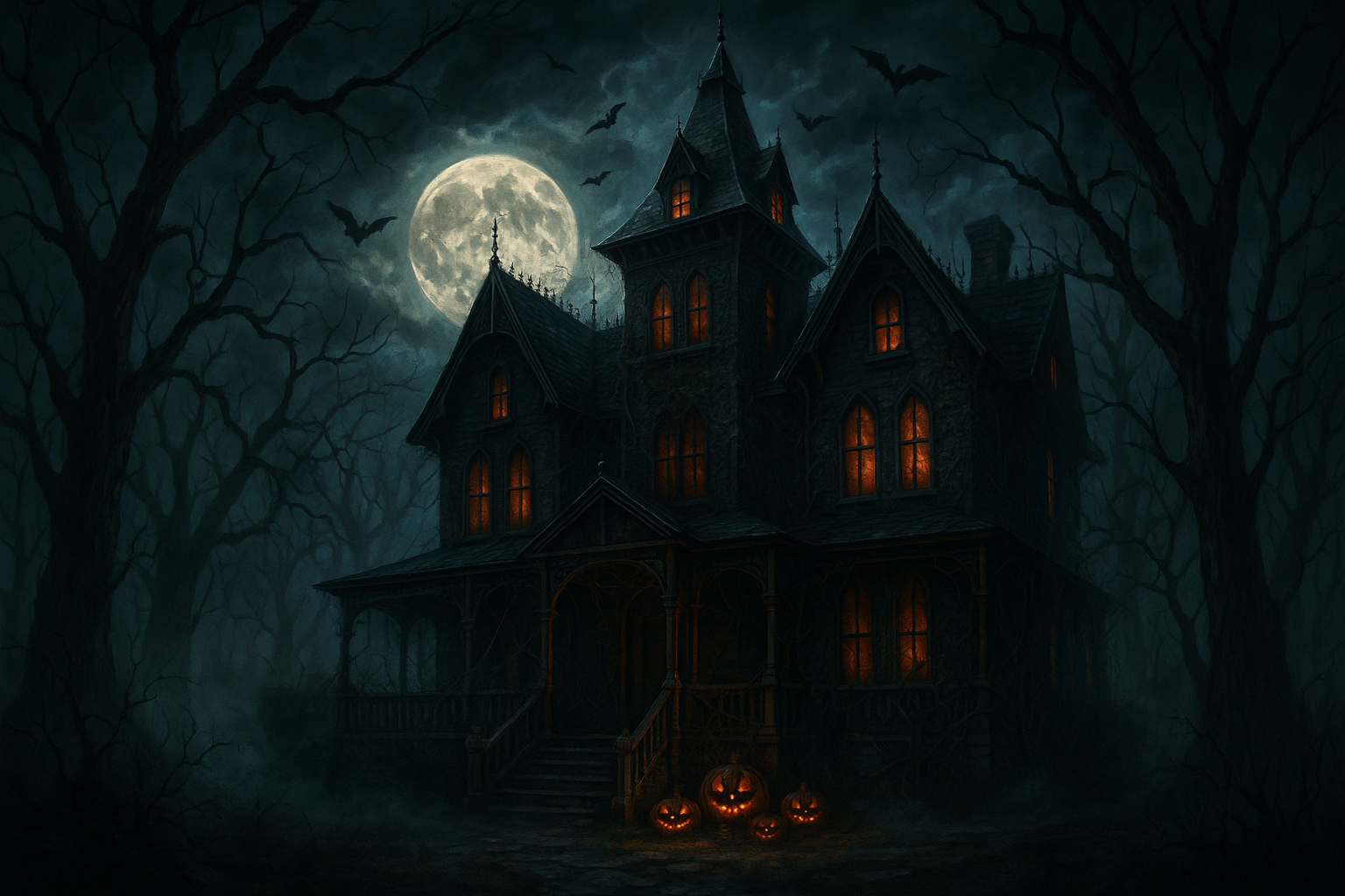 a haunted house for halloween